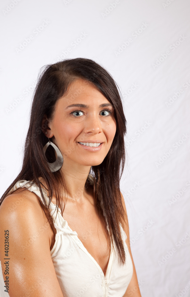 girl looking at the camera with a smile girl looking at the camera with a smile