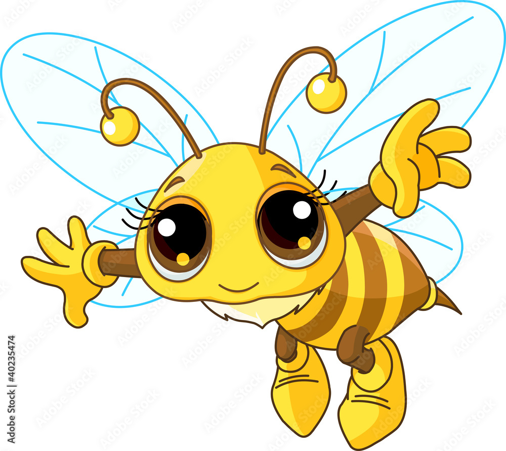 Cute Bee flying Cute Bee flying