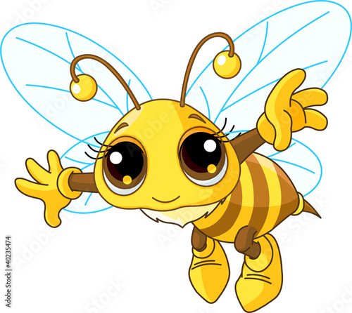 Cute Bee flying