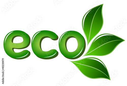 Eco sign with leafs