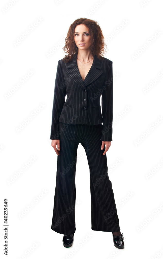 young businesswoman standing at full height young businesswoman standing at full height