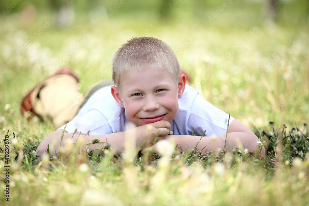 little boy playing in the park little boy playing in the park
