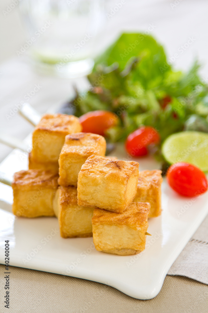 Barbecue Tofu with salad Barbecue Tofu with salad