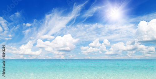 Canvas Print beach and tropical sea