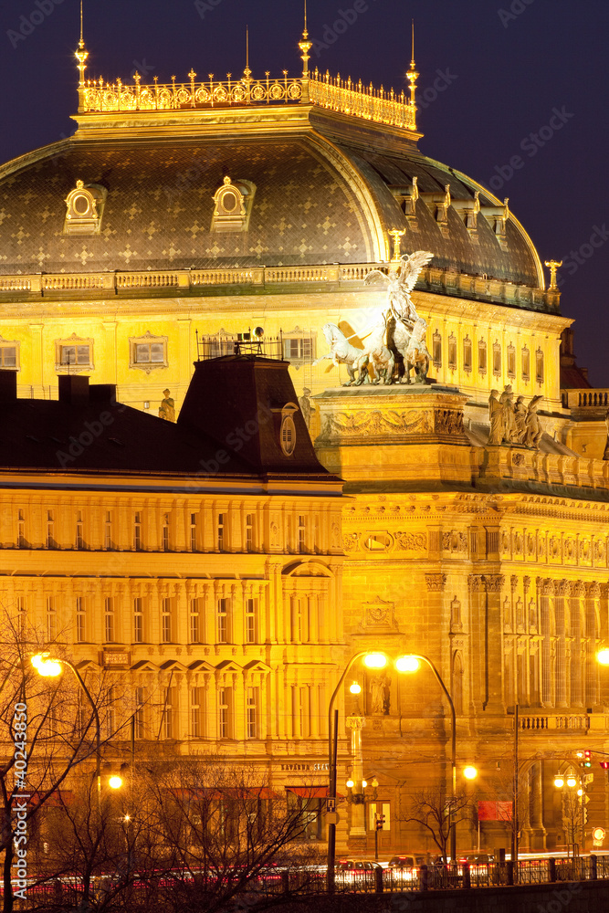 Obraz premium prague, national theater