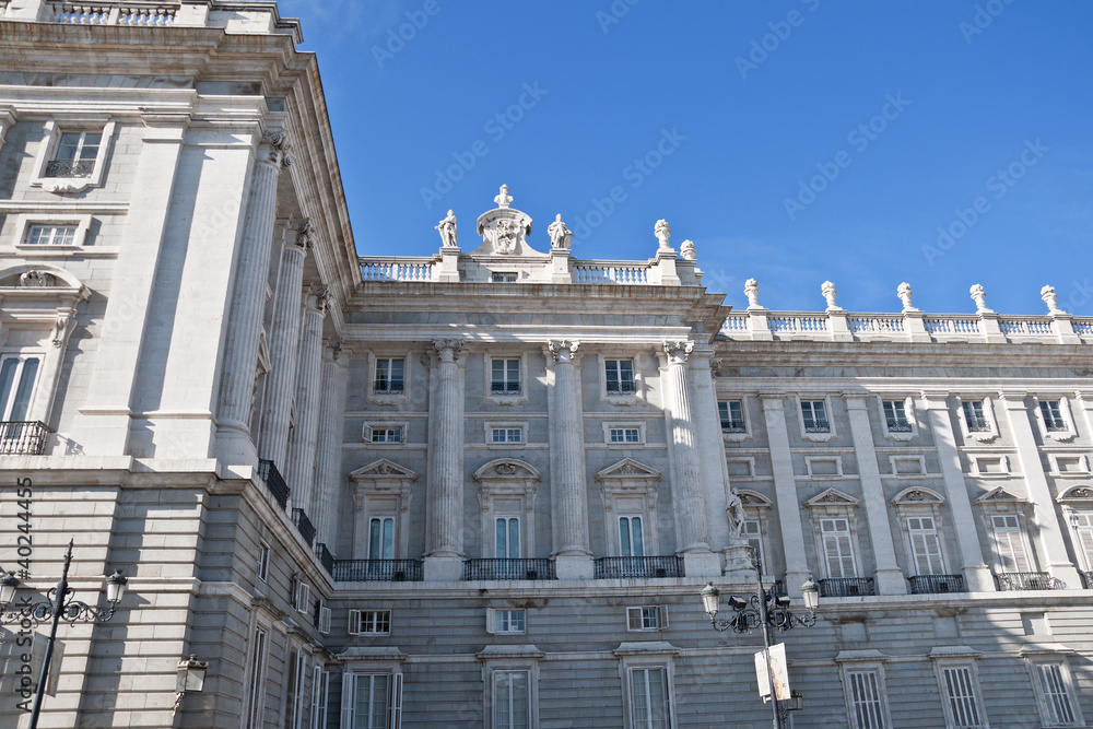 Detail of Royal Palace of Madrid, Spain