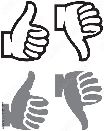 thumb up and down gesture