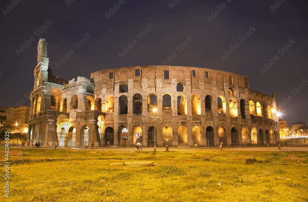 Rome - colosseum in evening