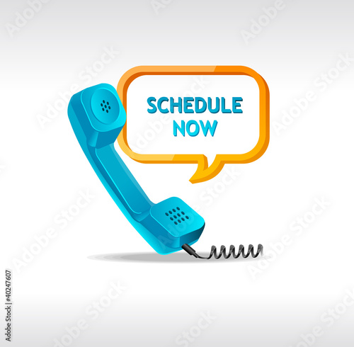 phone receiver as "shedule now"