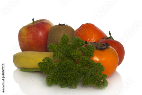 apple banana parsley orange and other fruit