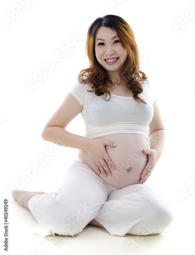 Happy pregnant lady