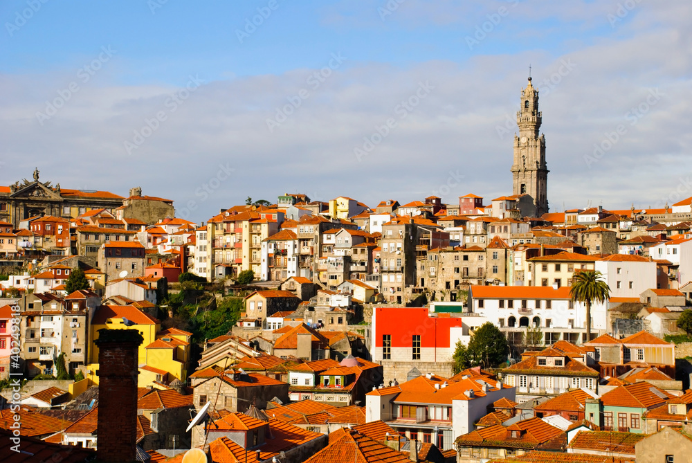 Porto with Torre dos Clerigors, Portugal