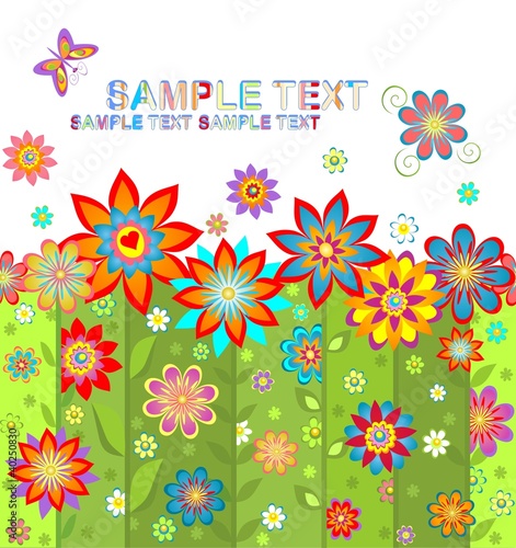 Fototapeta Naklejka Na Ścianę i Meble -  Seamless floral background
