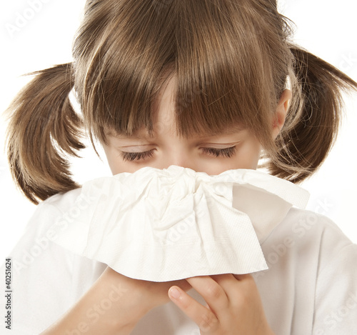 Quadro em tela ill little girl with handkerchief