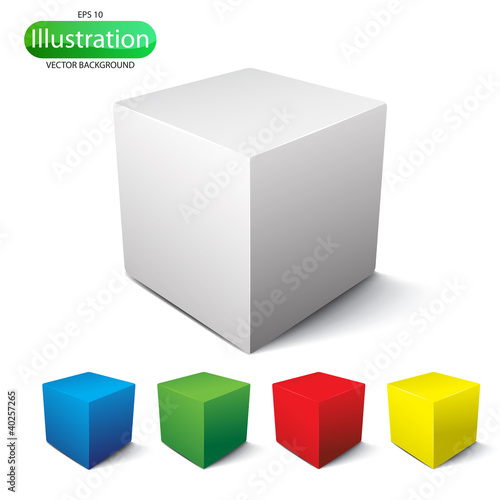 Cube on a white background
