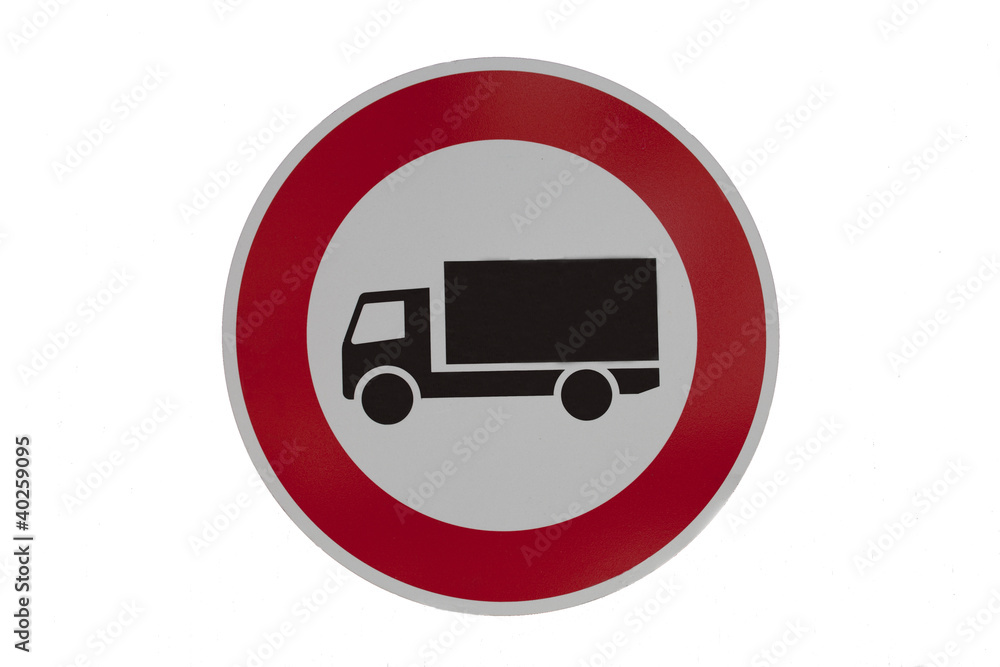 Verkehrsschild LKW Einfahrt verboten Verkehrsschild LKW Einfahrt verboten