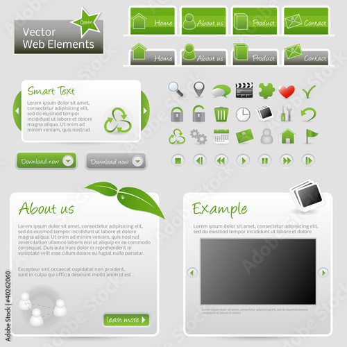Vector website elements - Elementi per siti web - Verde