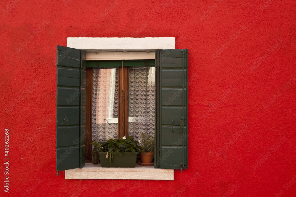 Colorful Burano Italy window