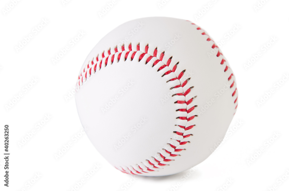 Close-up of baseball ball, isolated on white Close-up of baseball ball, isolated on white