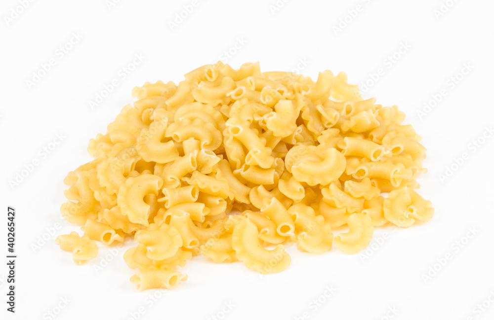 italian pasta (macaroni) isolated on white background italian pasta (macaroni) isolated on white background