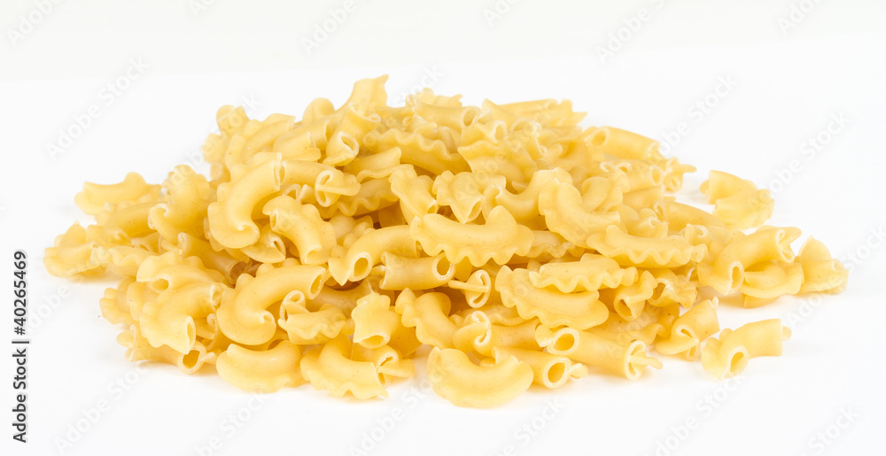 italian pasta (macaroni) isolated on white background italian pasta (macaroni) isolated on white background