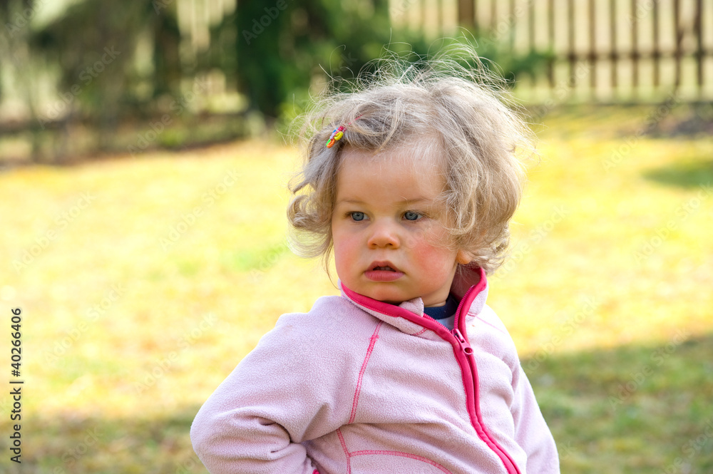 sweet little girl in the garden sweet little girl in the garden