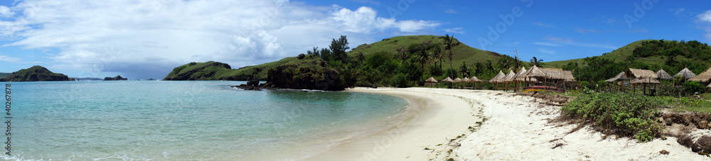 Beach rest pavillion in islands,Indonesia