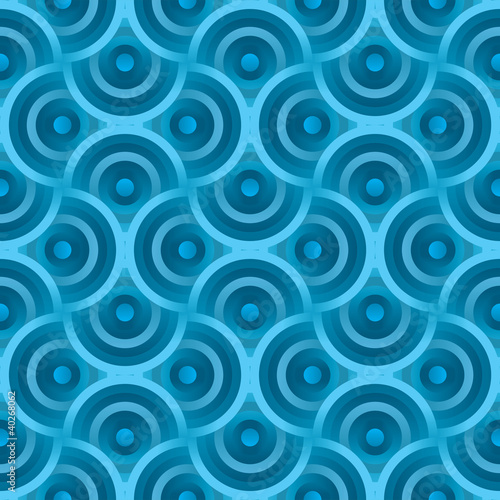 Elegant abstract ripple seamless vector blue background pattern
