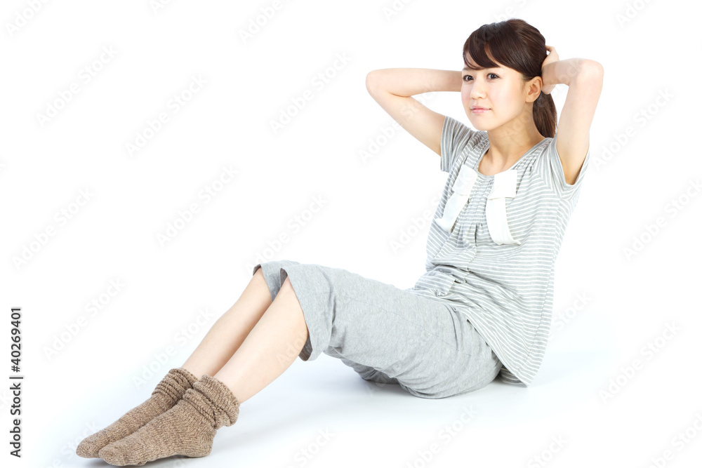 Beautiful young woman during fitness time Beautiful young woman during fitness time