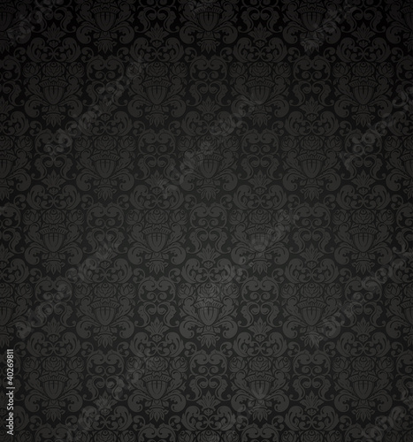 Black seamless pattern