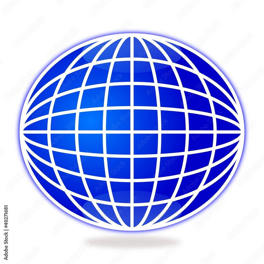 Globe lines,circles - blue Globe lines,circles - blue