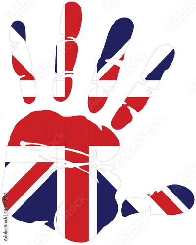 Hand print of Great britain