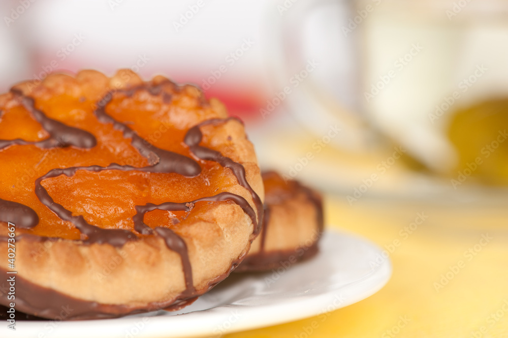 cookies with jam closeup