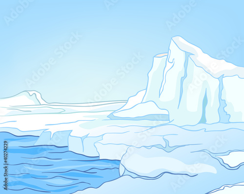 Cartoon Nature Landscape Arctic