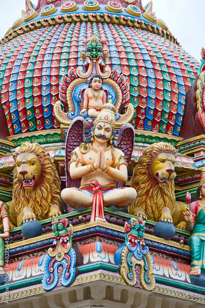 Naklejka premium Hindu temple in Singapore