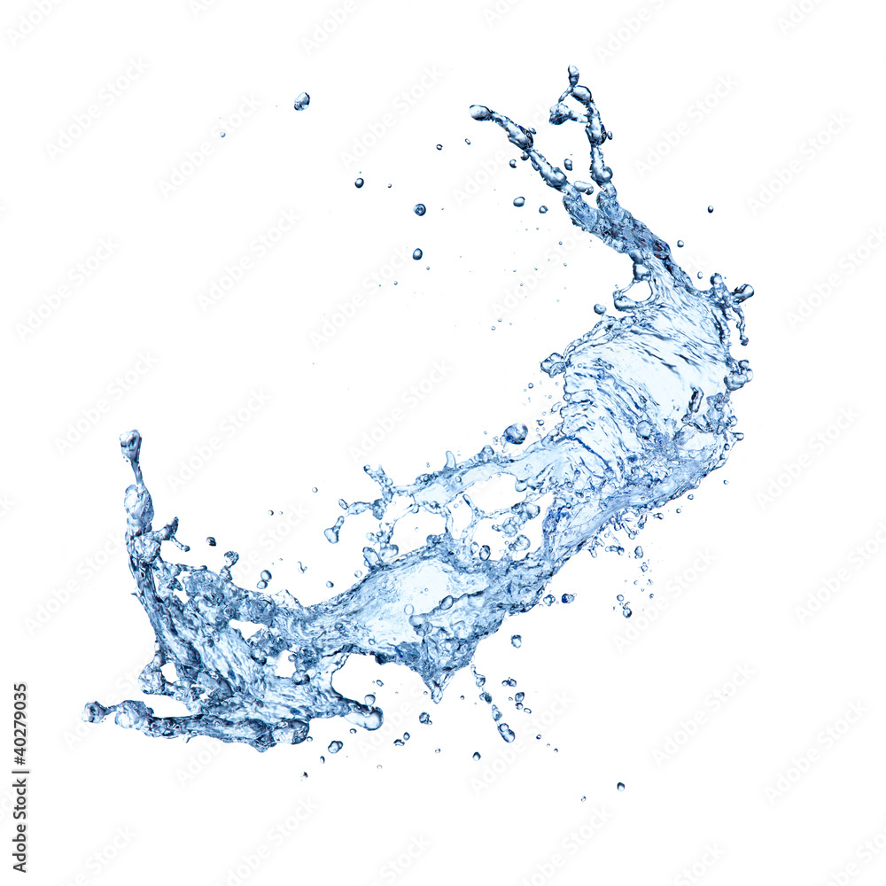 Water splash, isolated on white background Water splash, isolated on white background