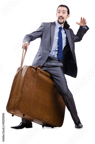 Business travel concept with businessman photo