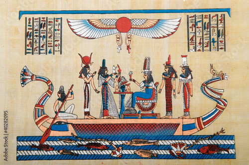 Fotografie Egyptian history concept with papyrus