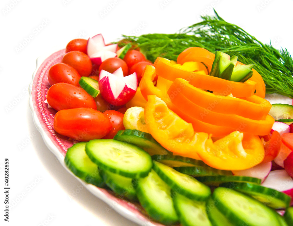 vegetables on a plate vegetables on a plate