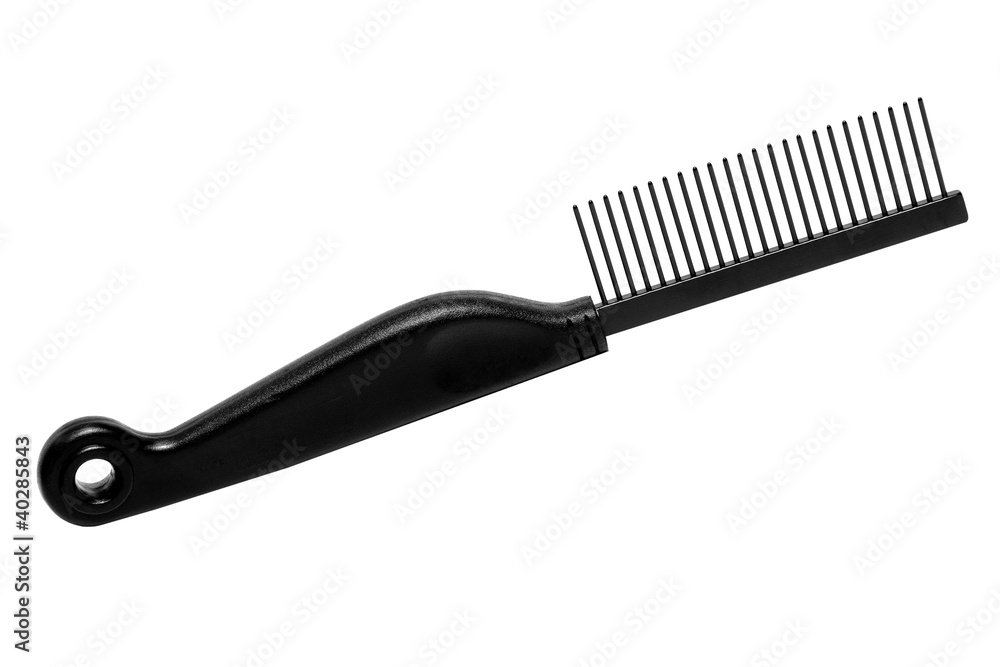 The hairbrush for hair of animals is isolated The hairbrush for hair of animals is isolated