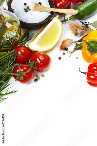 Olive oil and ingredients © Natalia Klenova