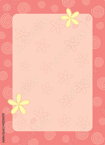 pink flower frame