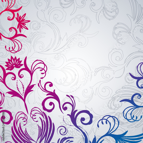 Abstract floral background with east flowers.