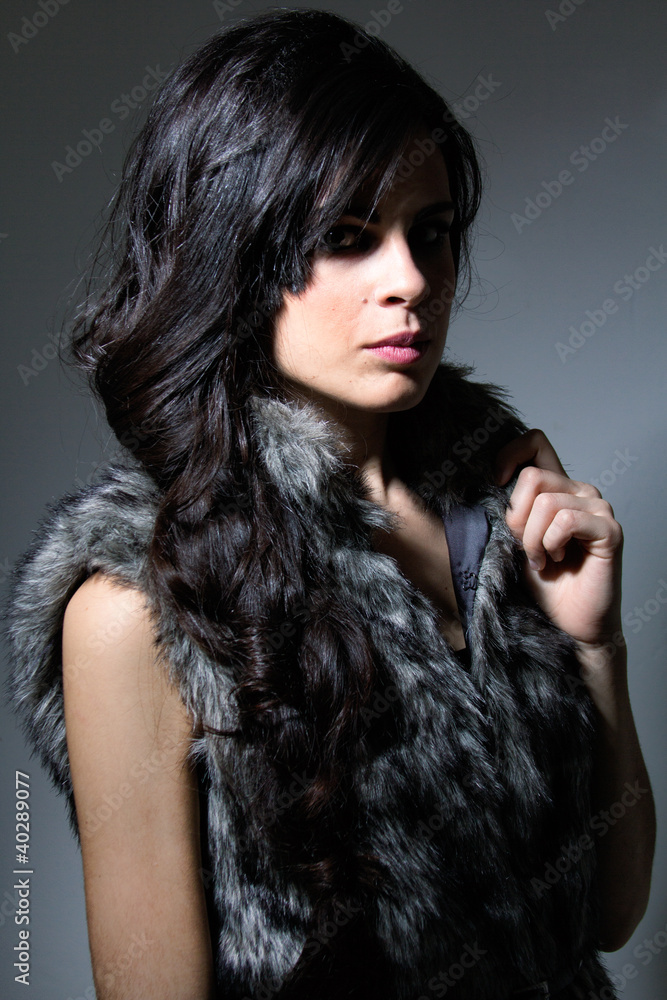 sophisticated and beautiful Latin model with fur coat sophisticated and beautiful Latin model with fur coat