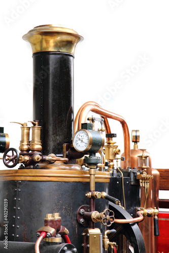 detail of old steam machine