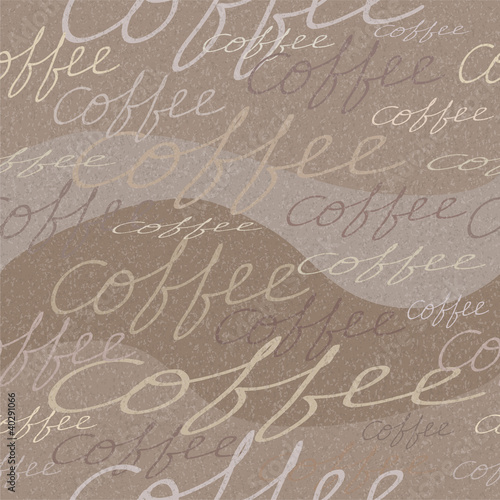 Obraz na płótnie Vector seamless pattern with coffee
