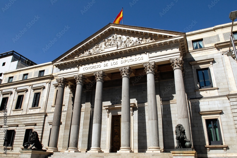 Le Congrès des députés à Madrid