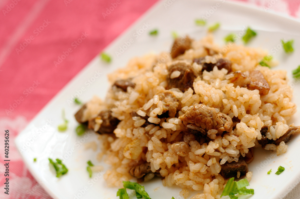 A delicious pilaf with meat A delicious pilaf with meat