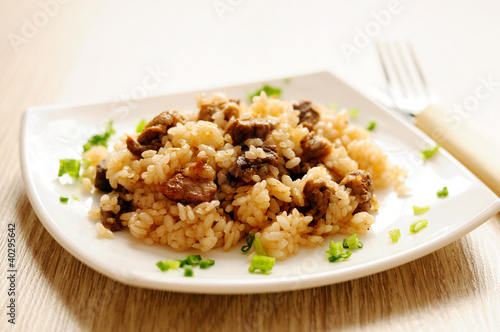 A delicious pilaf with meat