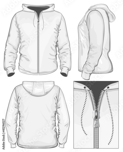 Men's hooded sweatshirt with zipper